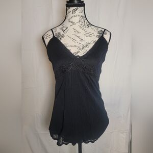 No Boundaries Camisole Black Lace Size Large,Previously owned